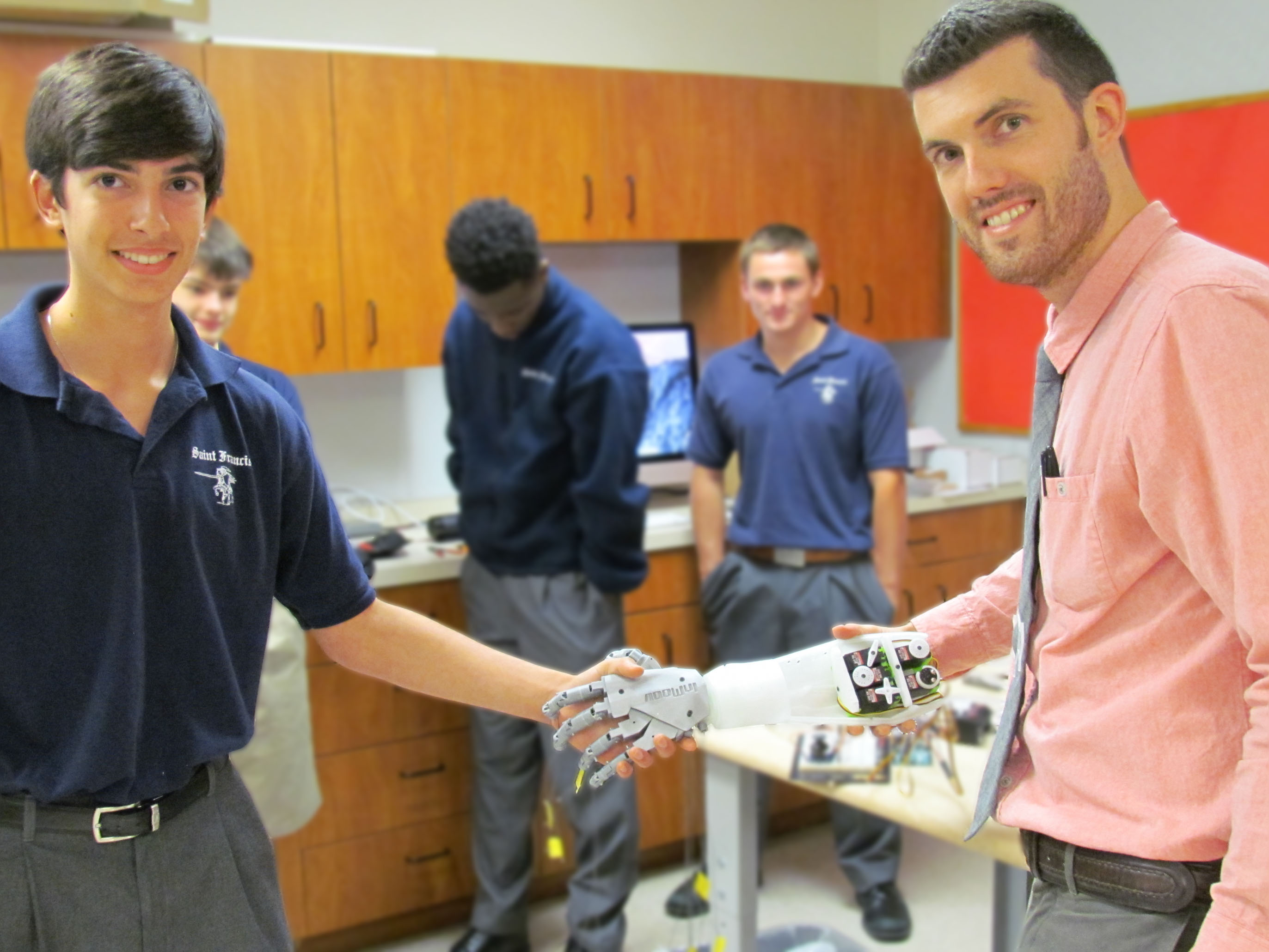 Robotic arm built by a student at Saint Francis High School in Milton, GA